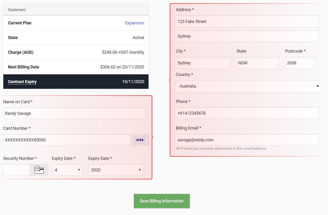 How To Update Your Billing Information Help Training